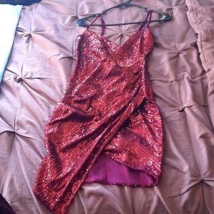 Dark red sequin dress by Windsor, size small